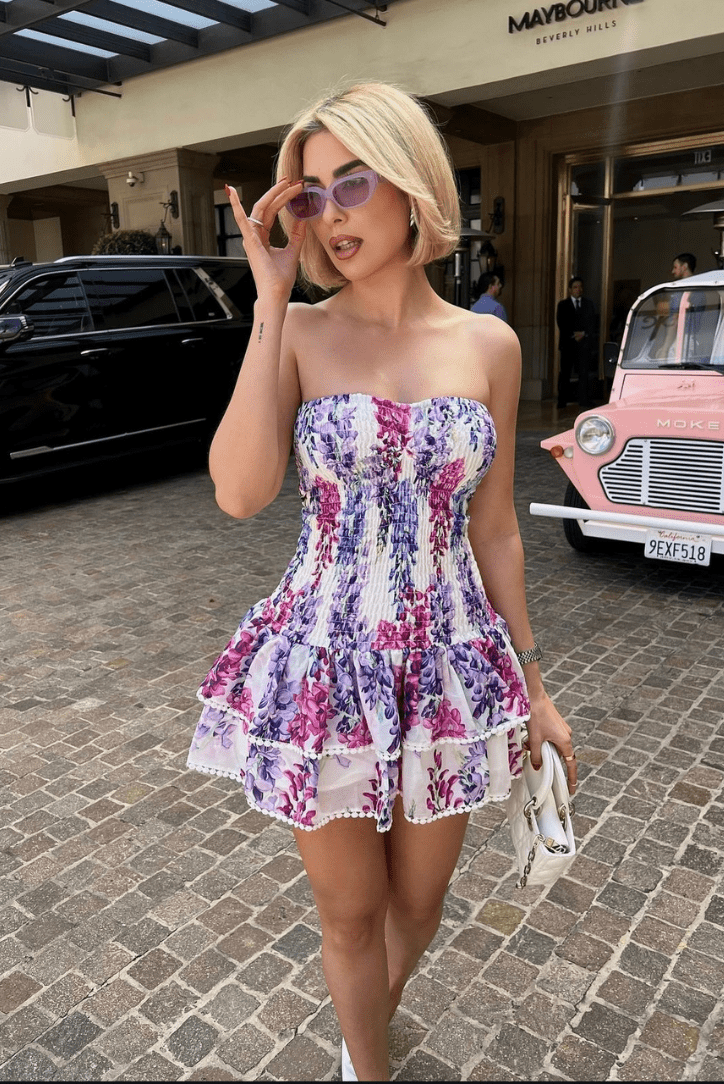 Hester | Ruffle Mini Dress in first_variant_option1 | Elegant Women&