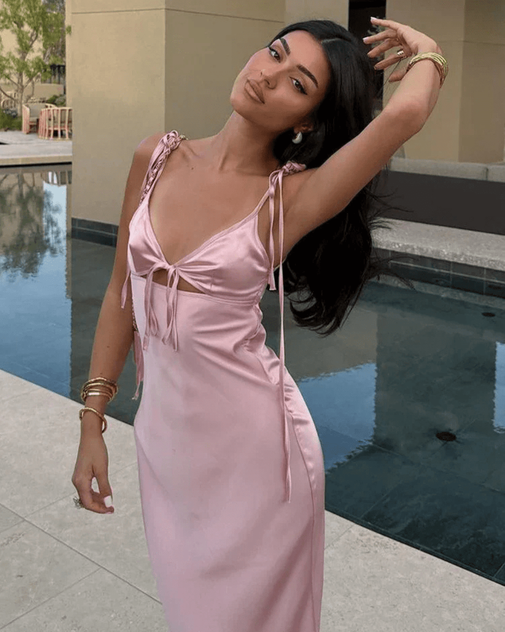 Hestia | Elegant Satin Dress in first_variant_option1 | Elegant Women's Dress - Maeve The Label