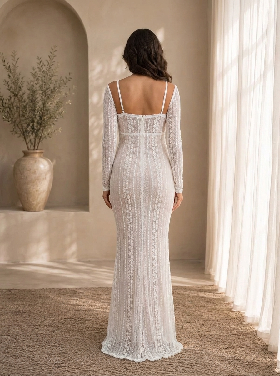 Melora | Lace Maxi Dress &amp; Cardigan Set
