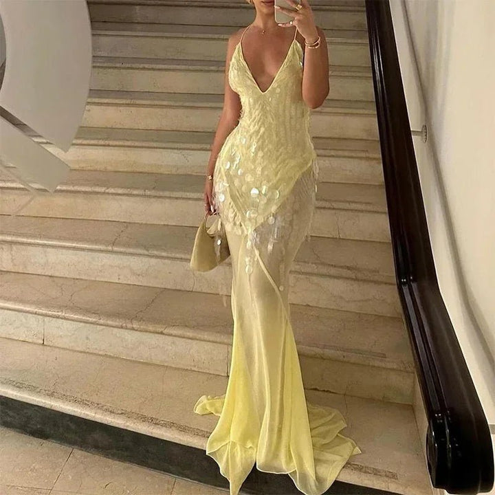 Holly | Glamorous Sheer Dress in first_variant_option1 | Elegant Women&