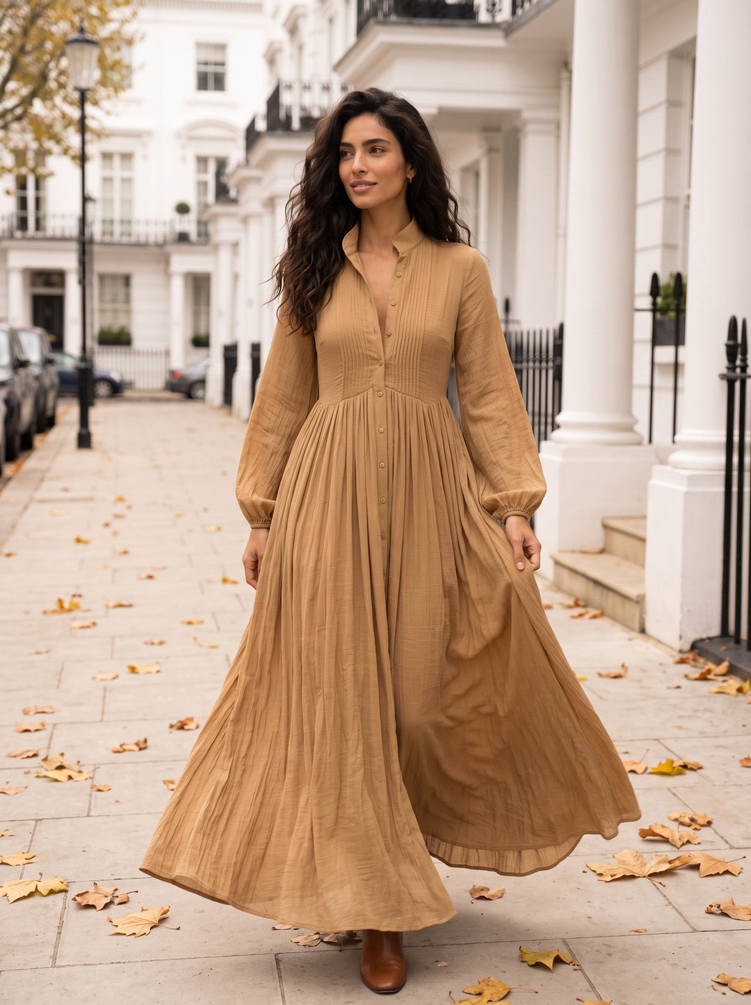 Honora – Camel, outdoor, London terrace street