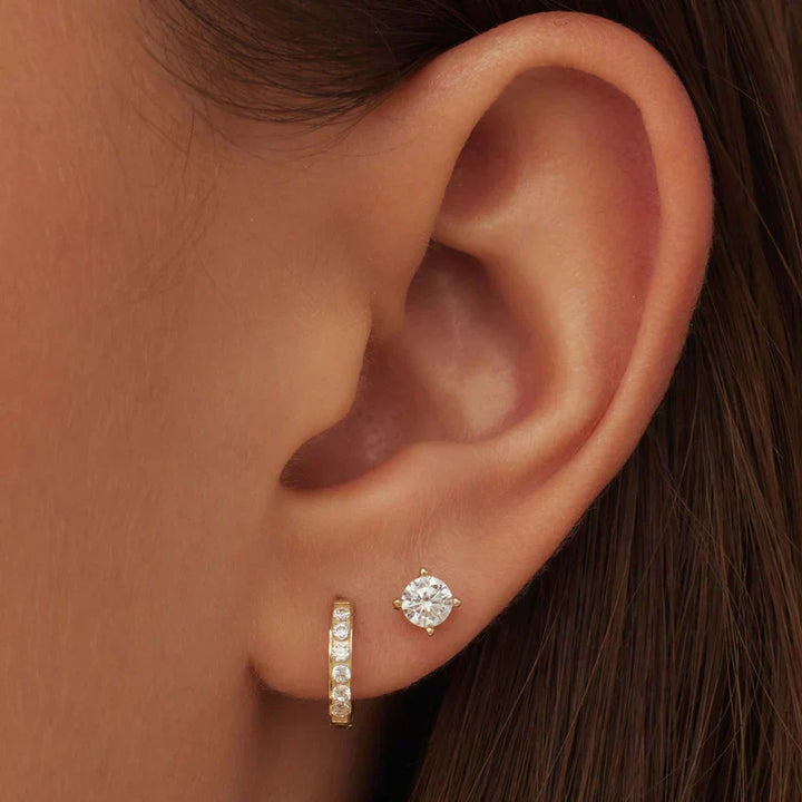 Rivella | Sparkling Hoop and Stud Duo Earrings