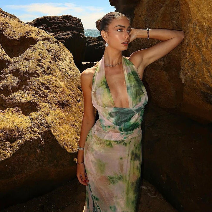 Isley | Drape Maxi Dress in first_variant_option1 | Elegant Women&