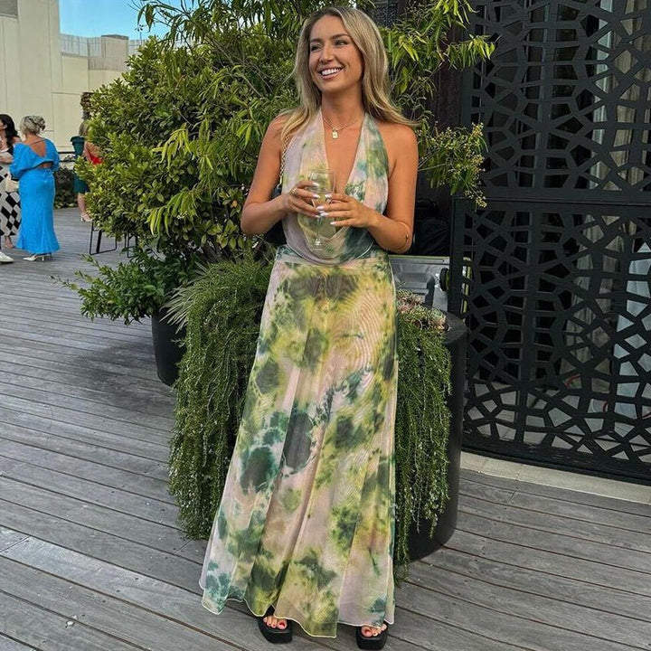 Isley | Drape Maxi Dress in first_variant_option1 | Elegant Women&