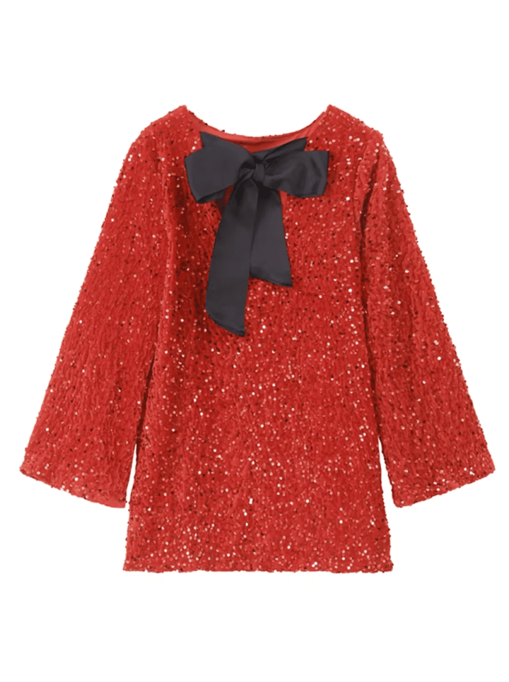 Izzy | Sequin Bow Dress in first_variant_option1 | Elegant Women&