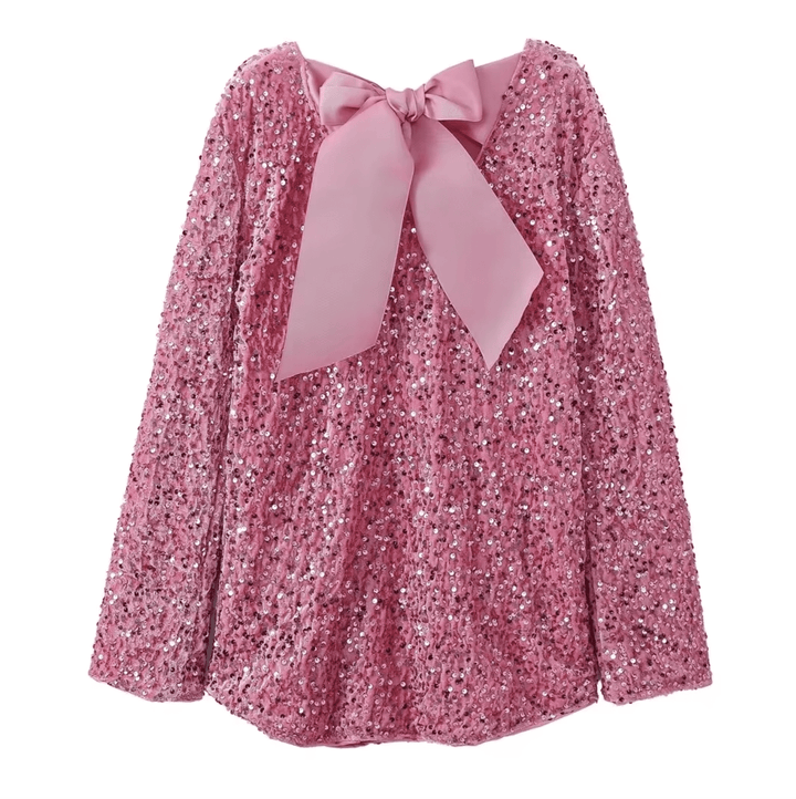 Izzy | Sequin Bow Dress in first_variant_option1 | Elegant Women&