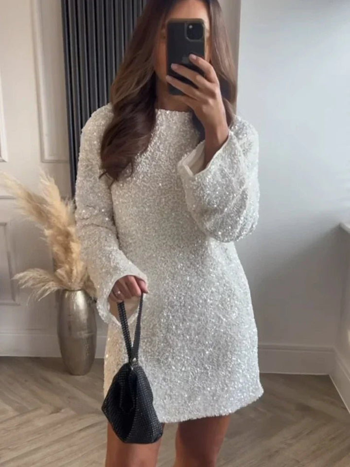 Izzy | Sequin Bow Dress in first_variant_option1 | Elegant Women&