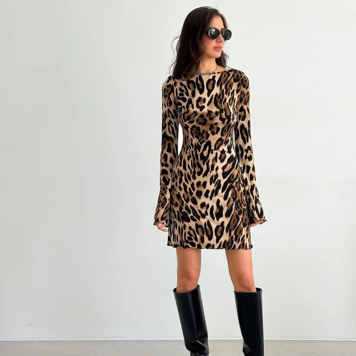 Jacqueline | Mini Leopard Dress in first_variant_option1 | Elegant Women&