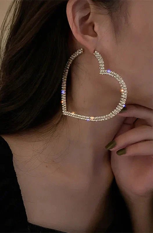 Janelle | Crystal Heart Earrings in first_variant_option1 | Elegant Women&