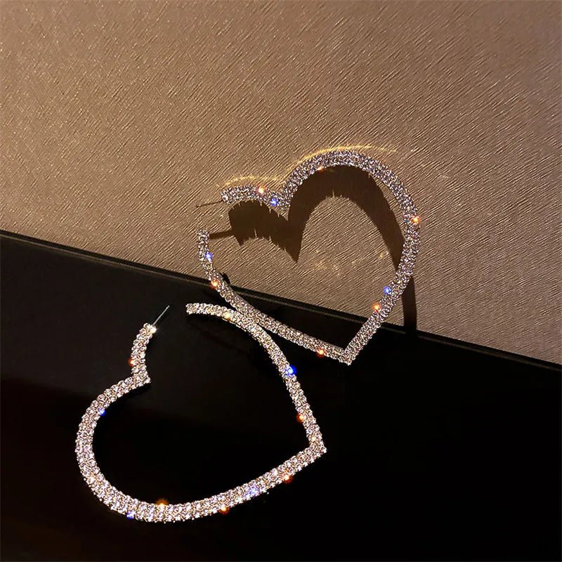Janelle | Crystal Heart Earrings in first_variant_option1 | Elegant Women&