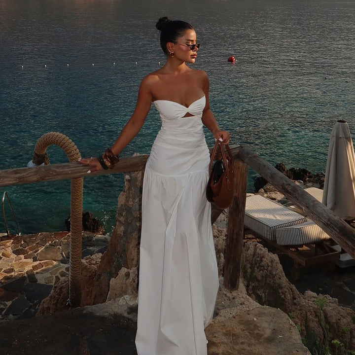 Jemamimae | Strapless Cut - Out Maxi Dress in first_variant_option1 | Elegant Women&