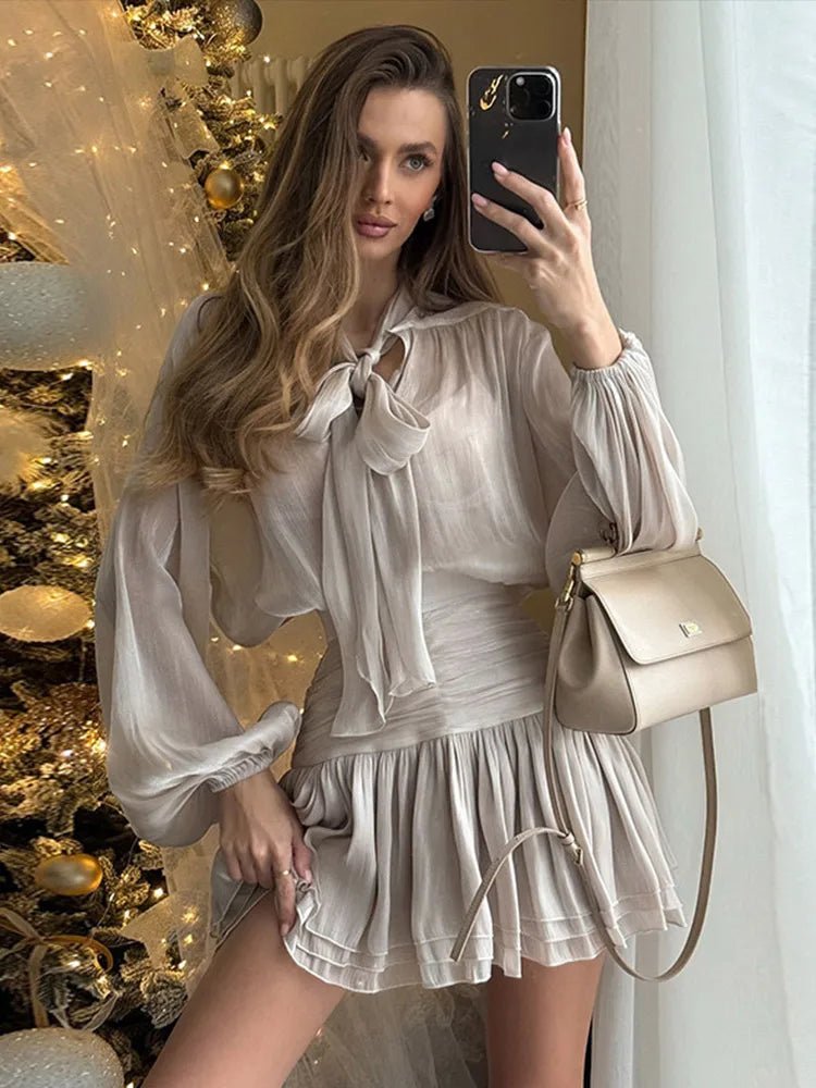 Jill | Graceful Sheer Dress in first_variant_option1 | Elegant Women&