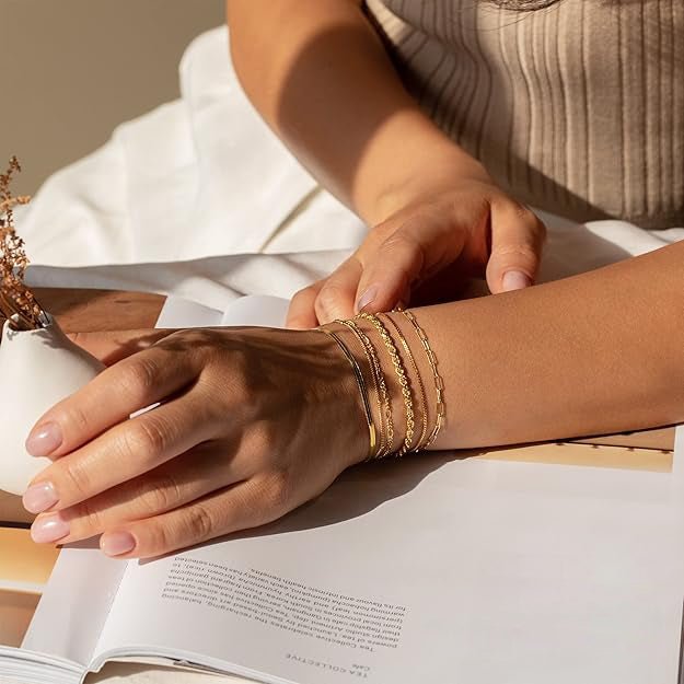 Jorina | Chic Gold Bracelet Set in first_variant_option1 | Elegant Women's Dress - Maeve The Label