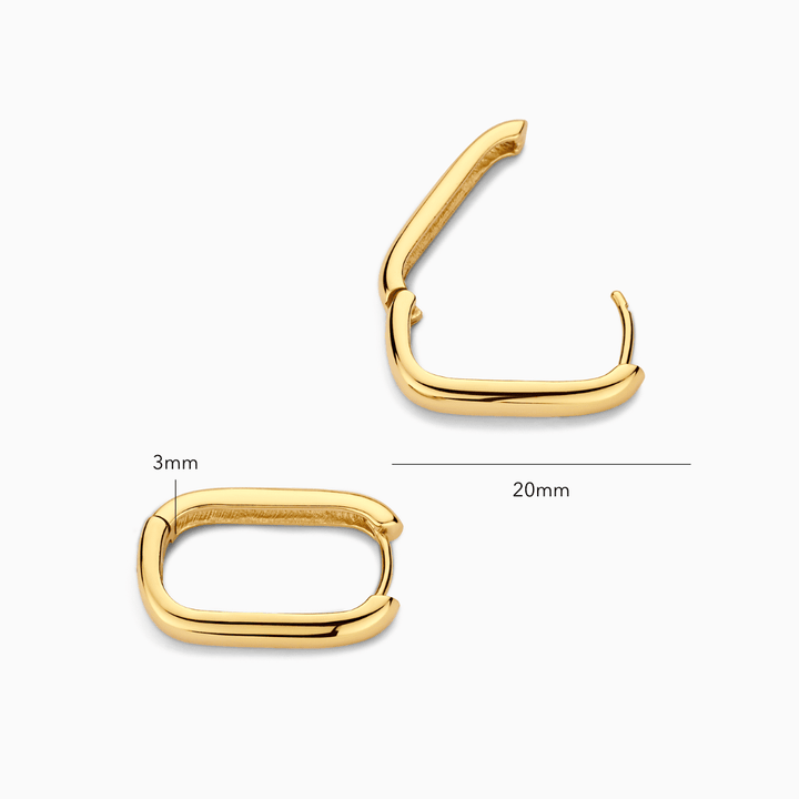 Joyanne | Modern Polished Gold Hoop Earrings in first_variant_option1 | Elegant Women&