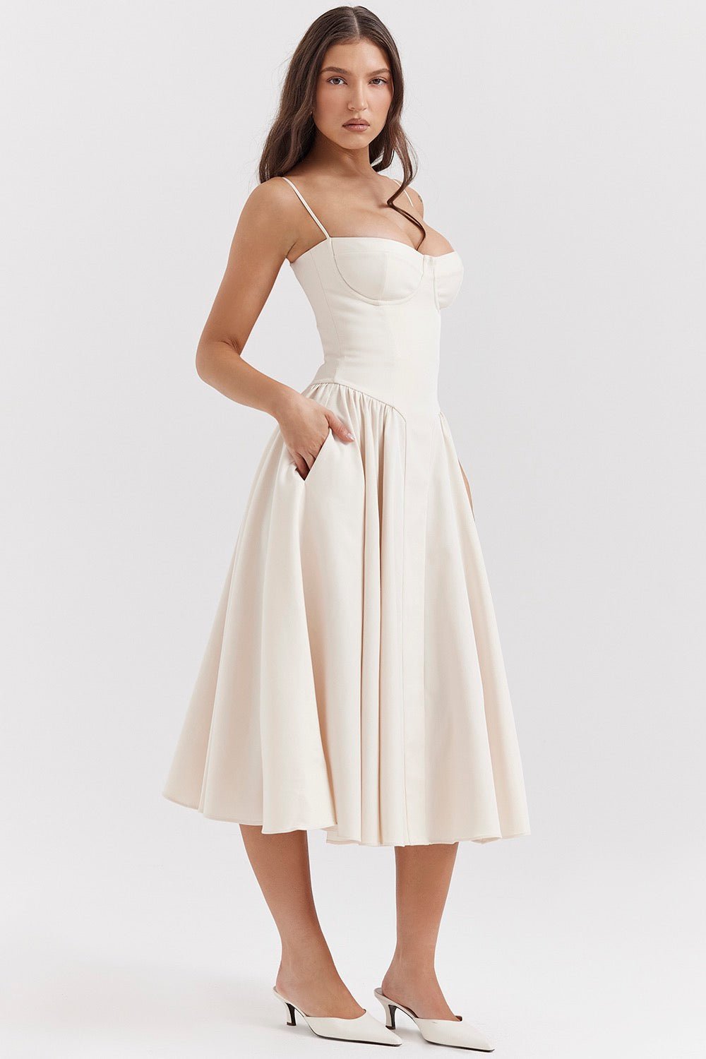 Judy | Waist Shaper Sundress in first_variant_option1 | Elegant Women's Dress - Maeve The Label