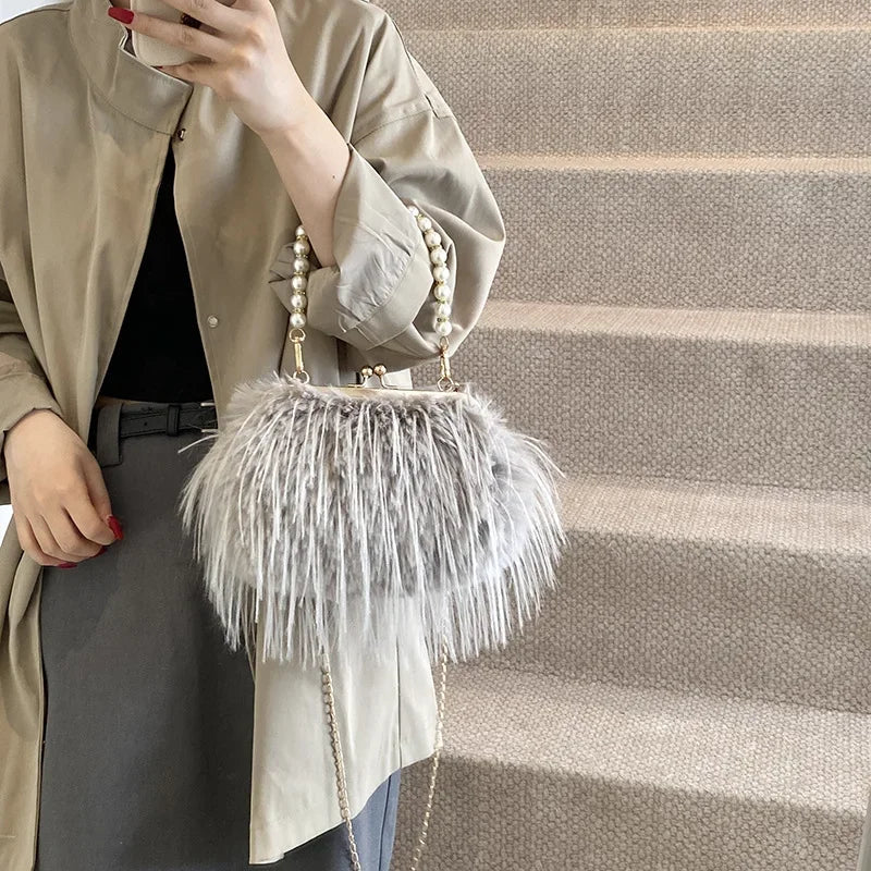 Julianna | Luxurious Feather Purse in first_variant_option1 | Elegant Women's Dress - Maeve The Label