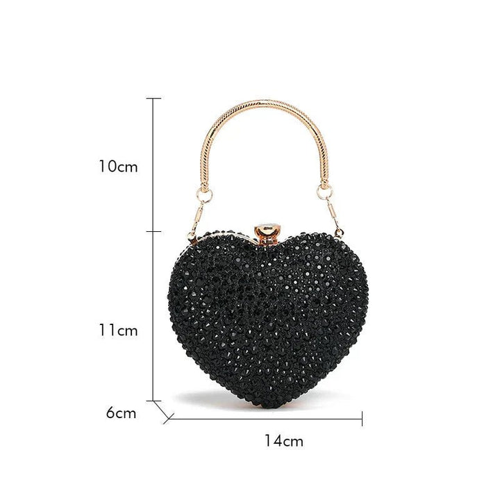 Juliet | Dazzling Heart Handbag in first_variant_option1 | Elegant Women&