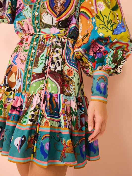 Kahlani | Playful Printed Dress in first_variant_option1 | Elegant Women&