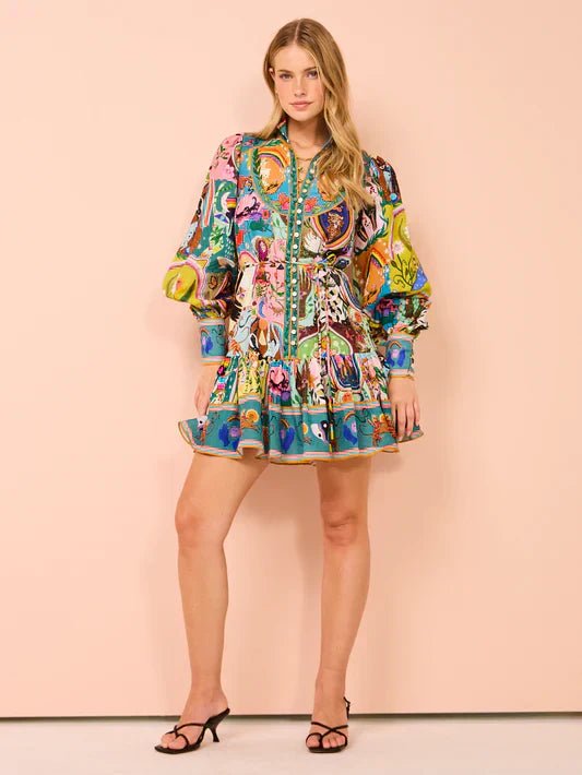 Kahlani | Playful Printed Dress in first_variant_option1 | Elegant Women&