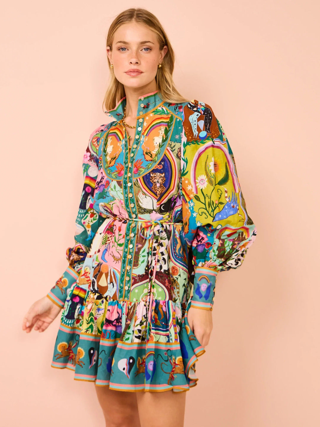 Kahlani | Playful Printed Dress in first_variant_option1 | Elegant Women&