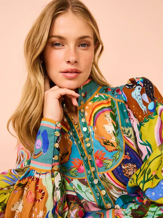 Kahlani | Playful Printed Dress in first_variant_option1 | Elegant Women&