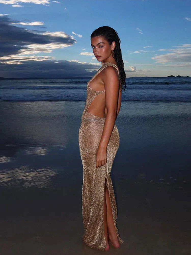Kalani | Stunning Metallic Gown in first_variant_option1 | Elegant Women&