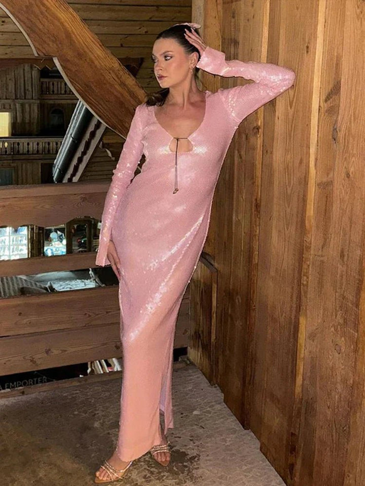 Kali | Shimmering Long Gown in first_variant_option1 | Elegant Women&