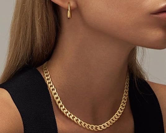 Kalvine | Luxe Thick Chain Necklace in first_variant_option1 | Elegant Women&