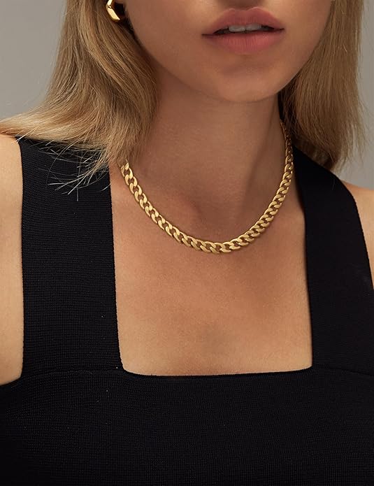 Kalvine | Luxe Thick Chain Necklace in first_variant_option1 | Elegant Women&