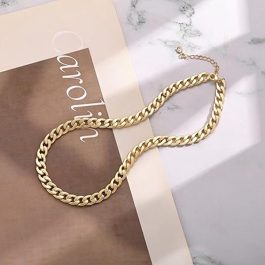 Kalvine | Luxe Thick Chain Necklace in first_variant_option1 | Elegant Women&