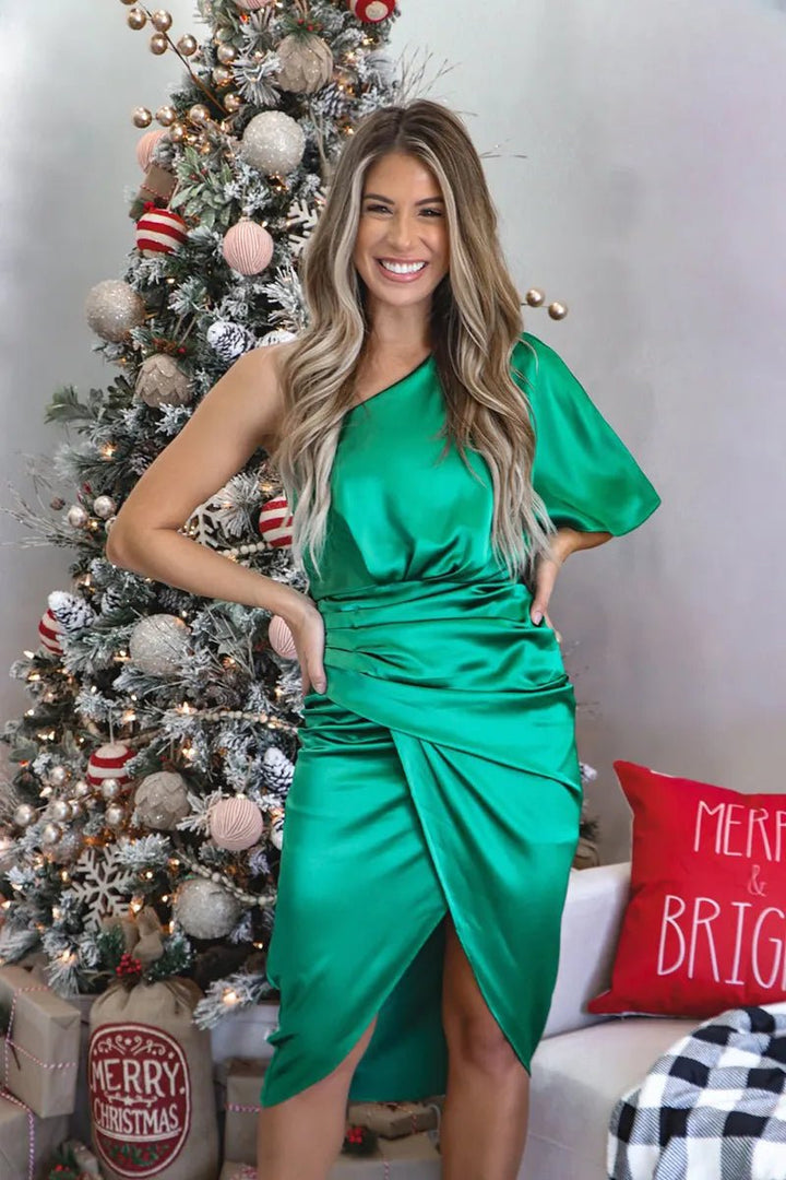 Karina | Sophisticated Satin Dress in first_variant_option1 | Elegant Women&
