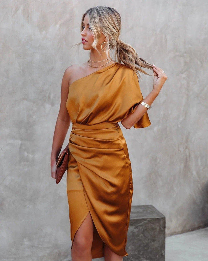 Karina | Sophisticated Satin Dress in first_variant_option1 | Elegant Women&