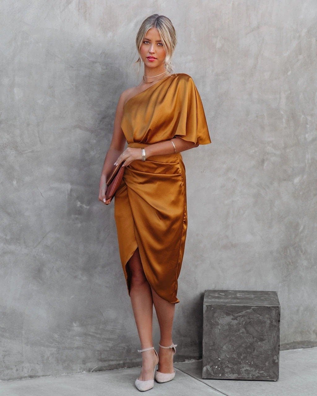 Karina | Sophisticated Satin Dress in first_variant_option1 | Elegant Women&