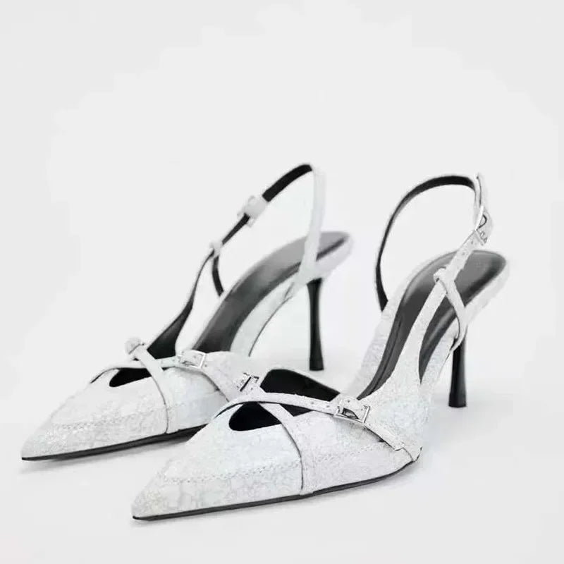 Kendall | Pointed Denim Stilettos in first_variant_option1 | Elegant Women&