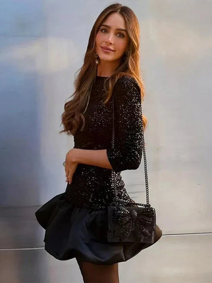 Keyla | Ruffled Hem Dress in first_variant_option1 | Elegant Women&