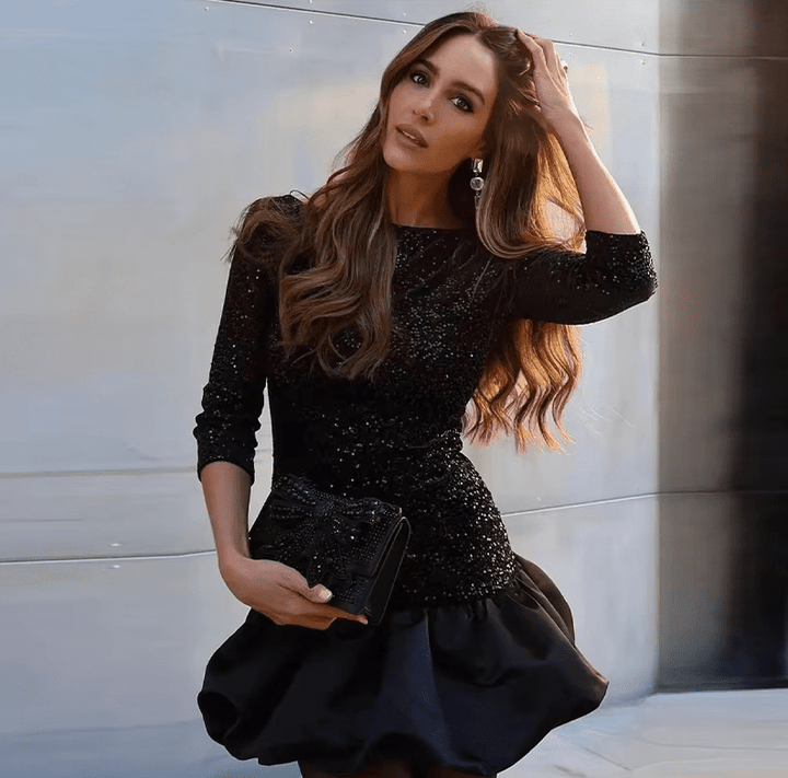 Keyla | Ruffled Hem Dress in first_variant_option1 | Elegant Women&