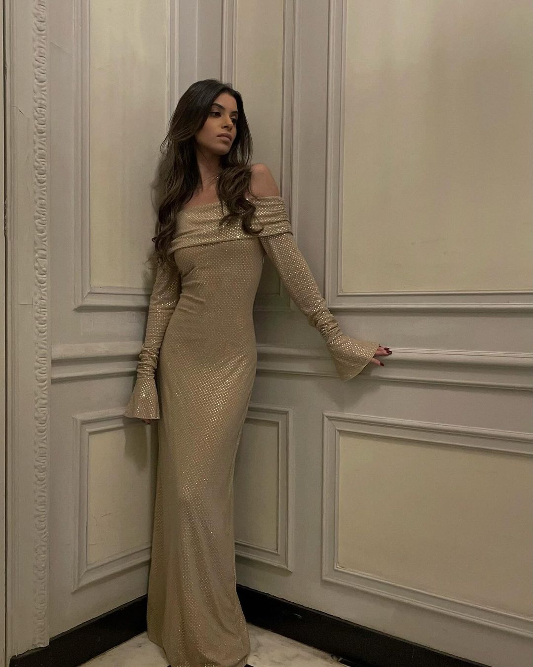 Kimberly | Sophisticated Glitter Dress in first_variant_option1 | Elegant Women&