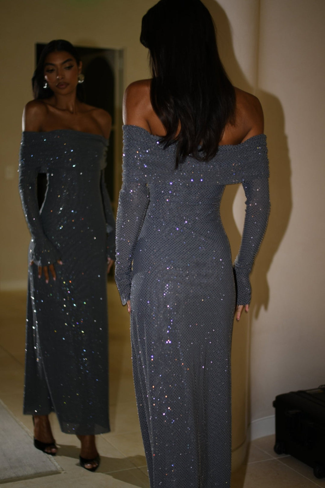 Kimberly | Sophisticated Glitter Dress in first_variant_option1 | Elegant Women&