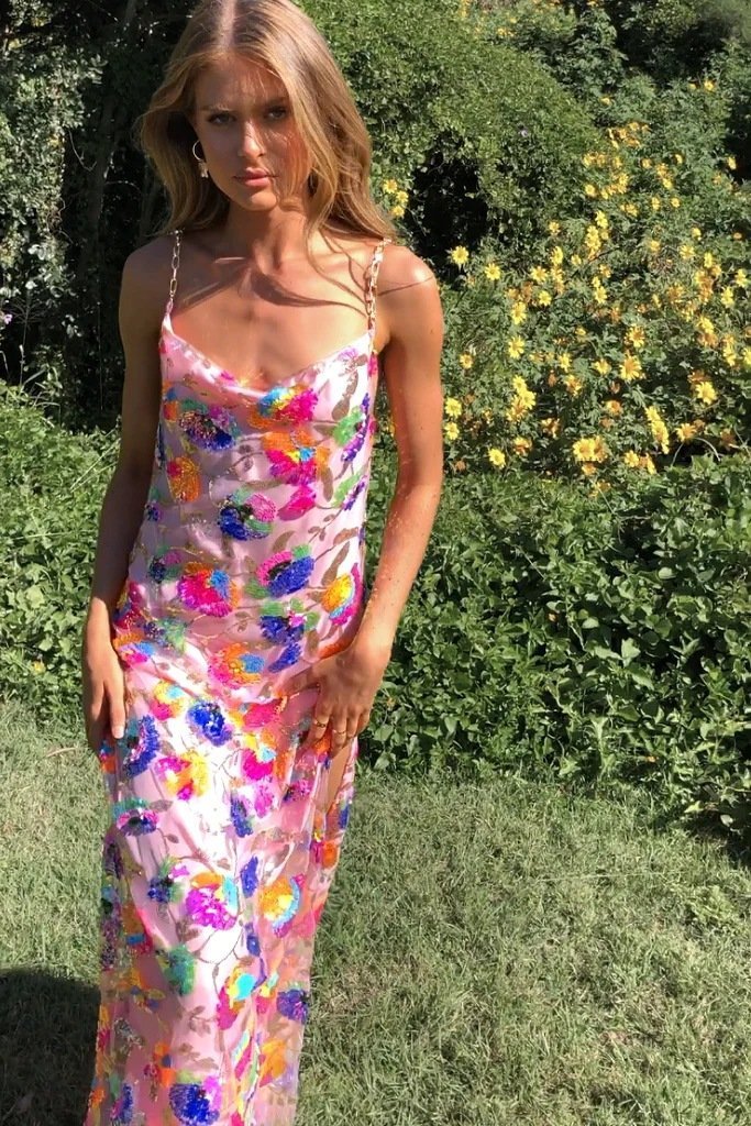 Kylie | Floral Split Dress in first_variant_option1 | Elegant Women&