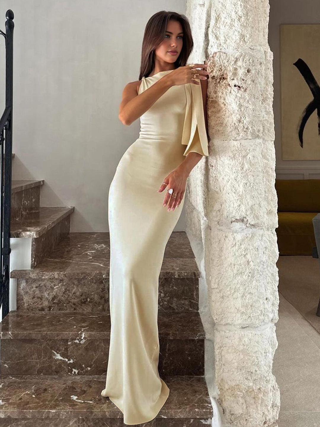 Lara | Radiant Satin Gown in first_variant_option1 | Elegant Women&