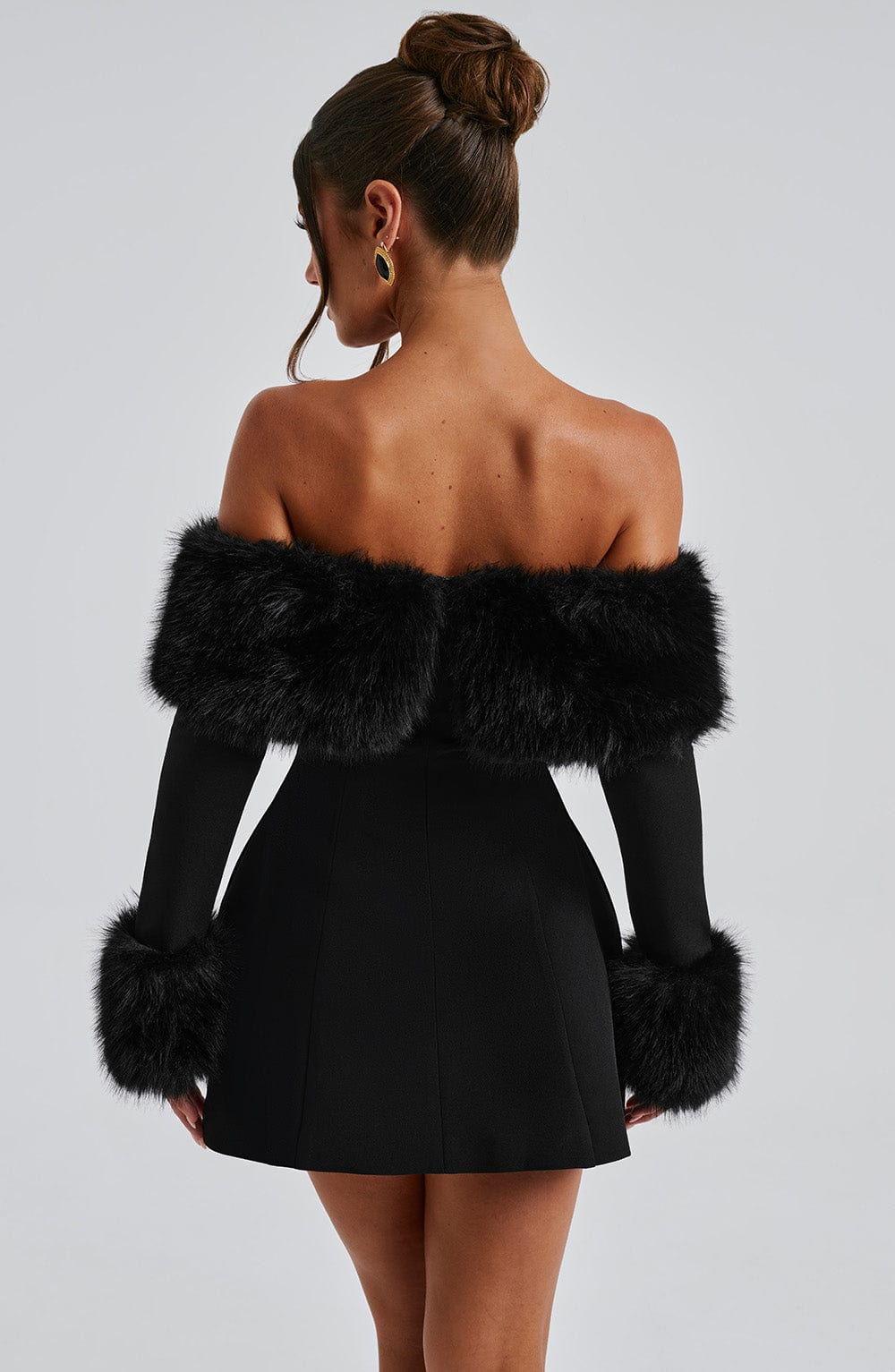 Laurel | Luxurious Fur Dress in first_variant_option1 | Elegant Women&
