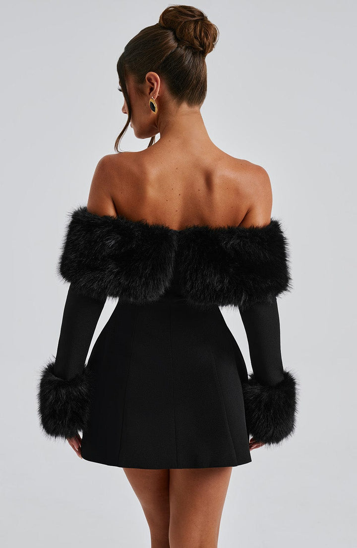 Laurel | Luxurious Fur Dress in first_variant_option1 | Elegant Women&
