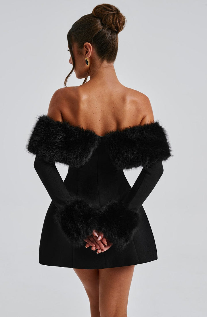 Laurel | Luxurious Fur Dress in first_variant_option1 | Elegant Women&