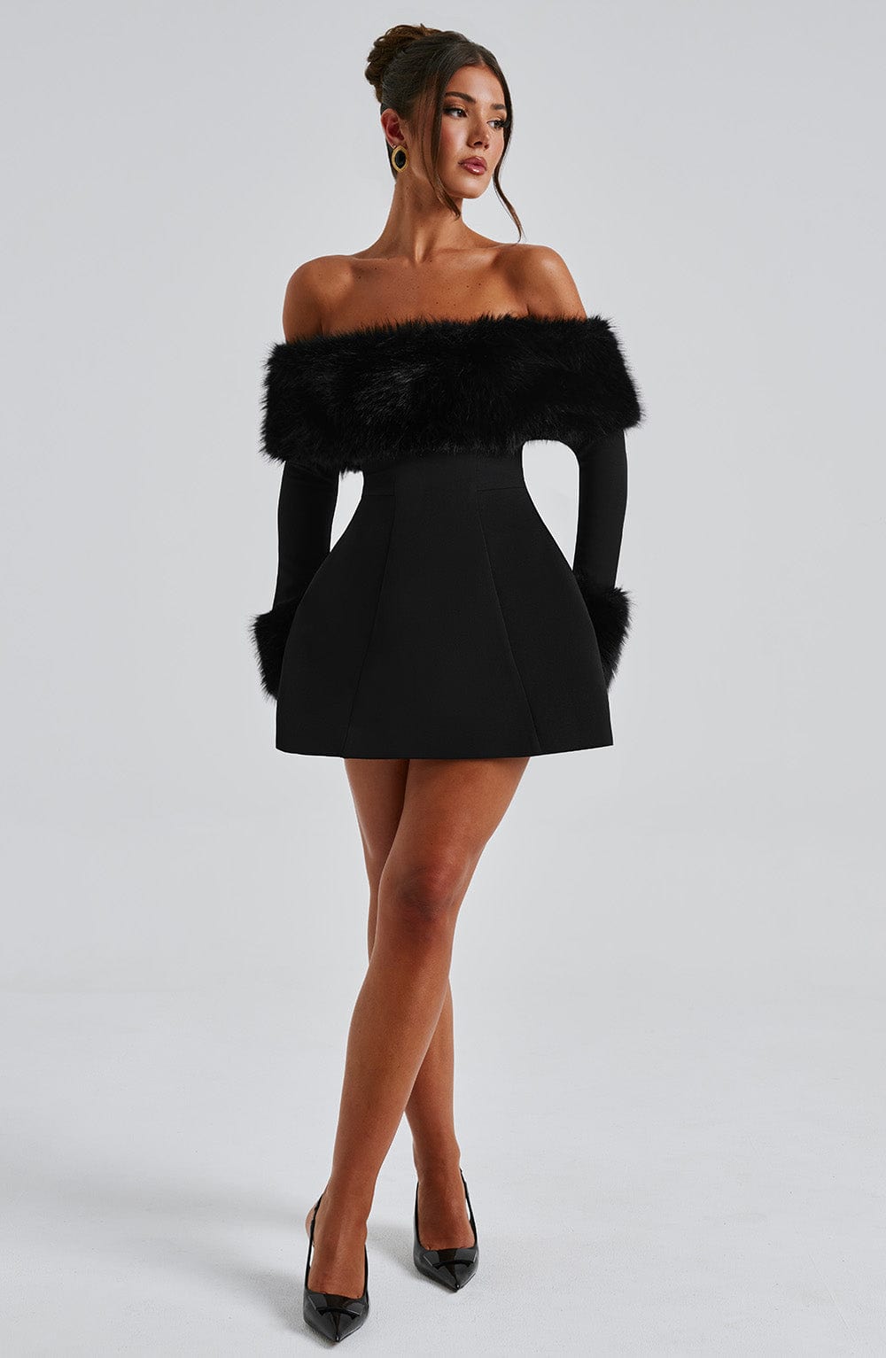 Laurel | Luxurious Fur Dress in first_variant_option1 | Elegant Women&