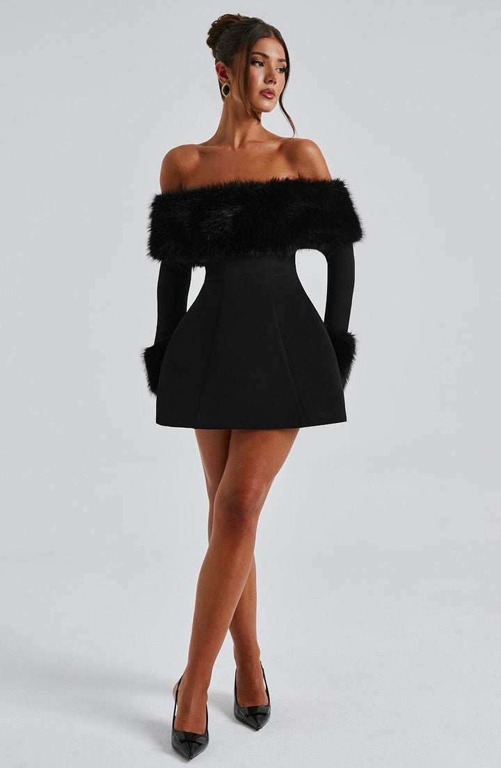Laurel | Luxurious Fur Dress in first_variant_option1 | Elegant Women&