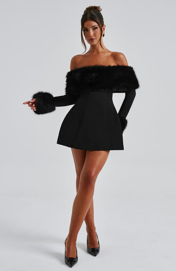 Laurel | Luxurious Fur Dress in first_variant_option1 | Elegant Women&
