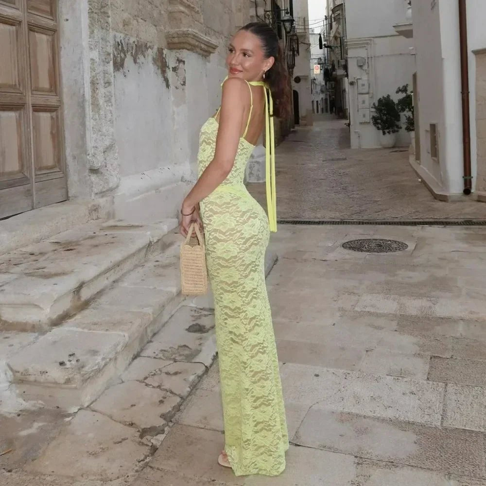 Lauren | Maxi Lace Dress in first_variant_option1 | Elegant Women's Dress - Maeve The Label