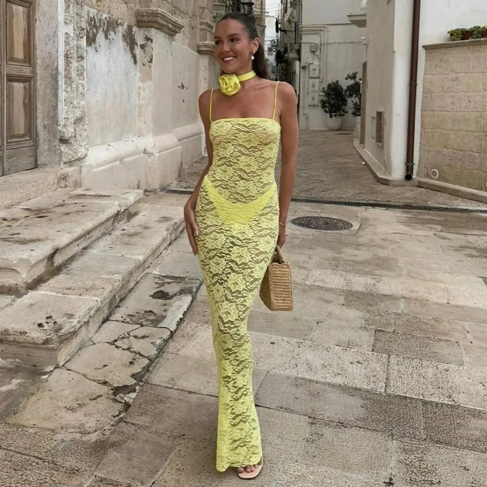 Lauren | Maxi Lace Dress in first_variant_option1 | Elegant Women&