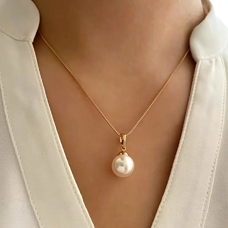 Leofwyn | Gold Pearl Drop Jewelry Set in first_variant_option1 | Elegant Women&