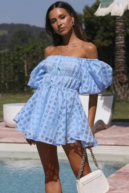 Linn | Puff Sleeve Mini Dress in first_variant_option1 | Elegant Women&